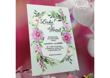 svadobne oznamenie kvetinove 3D tlac luxusne wedding J20219