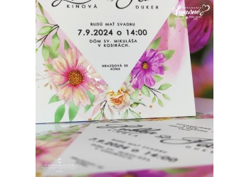 svadobne oznamenie luxusne kvetinove 3d tlac wedding J20221 a